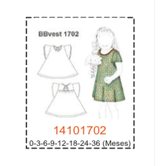MOLDE VESTIDOS BEBE