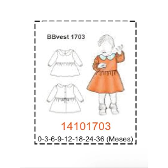MOLDE VESTIDOS BEBE