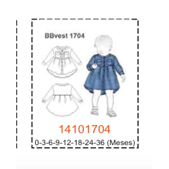 MOLDE VESTIDOS BEBE