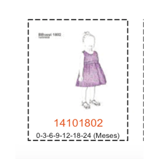 MOLDE VESTIDOS BEBE