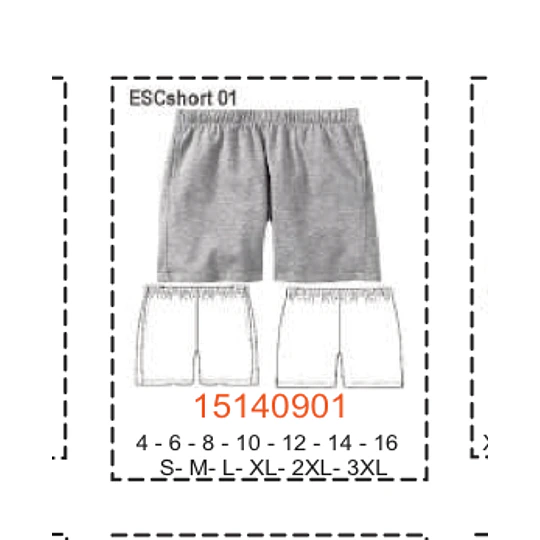 MOLDE ESCOLAR SHORTS