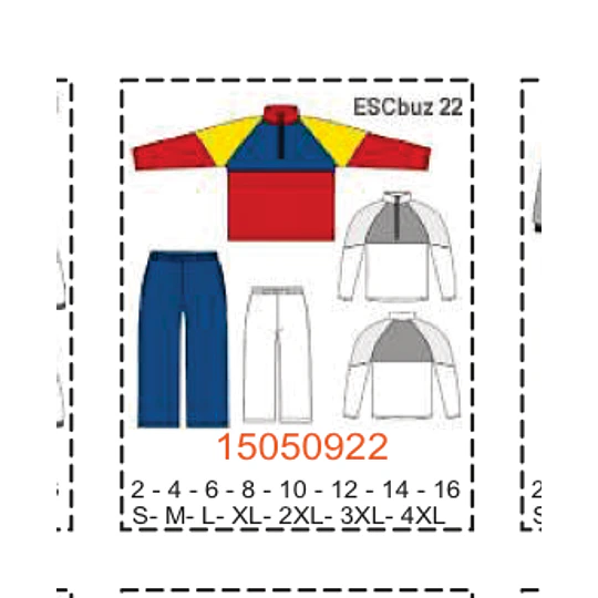MOLDE ESCOLAR BUZOS
