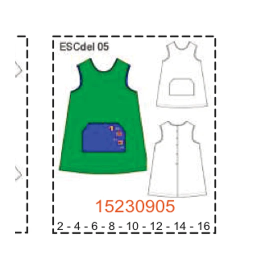 MOLDE ESCOLAR DELANTALES