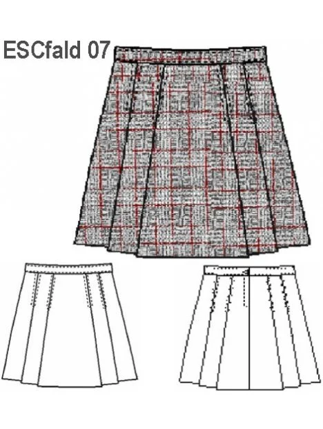 Falda escolar gris tablas