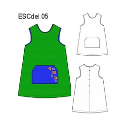 MOLDE DELANTAL PARVULO ESCOLAR 0905 - 15230905