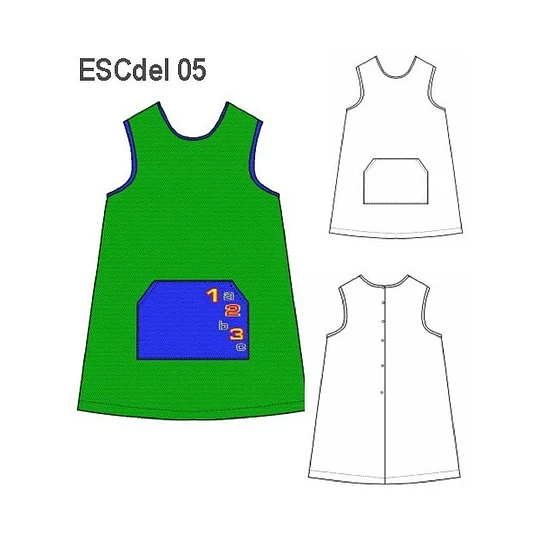 MOLDE DELANTAL PARVULO ESCOLAR 0905 - 15230905