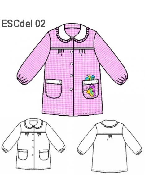Delantal escolar blanco