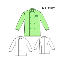 MOLDE CHAQUETA CHEF INFANTIL RT 1202 - 16001202