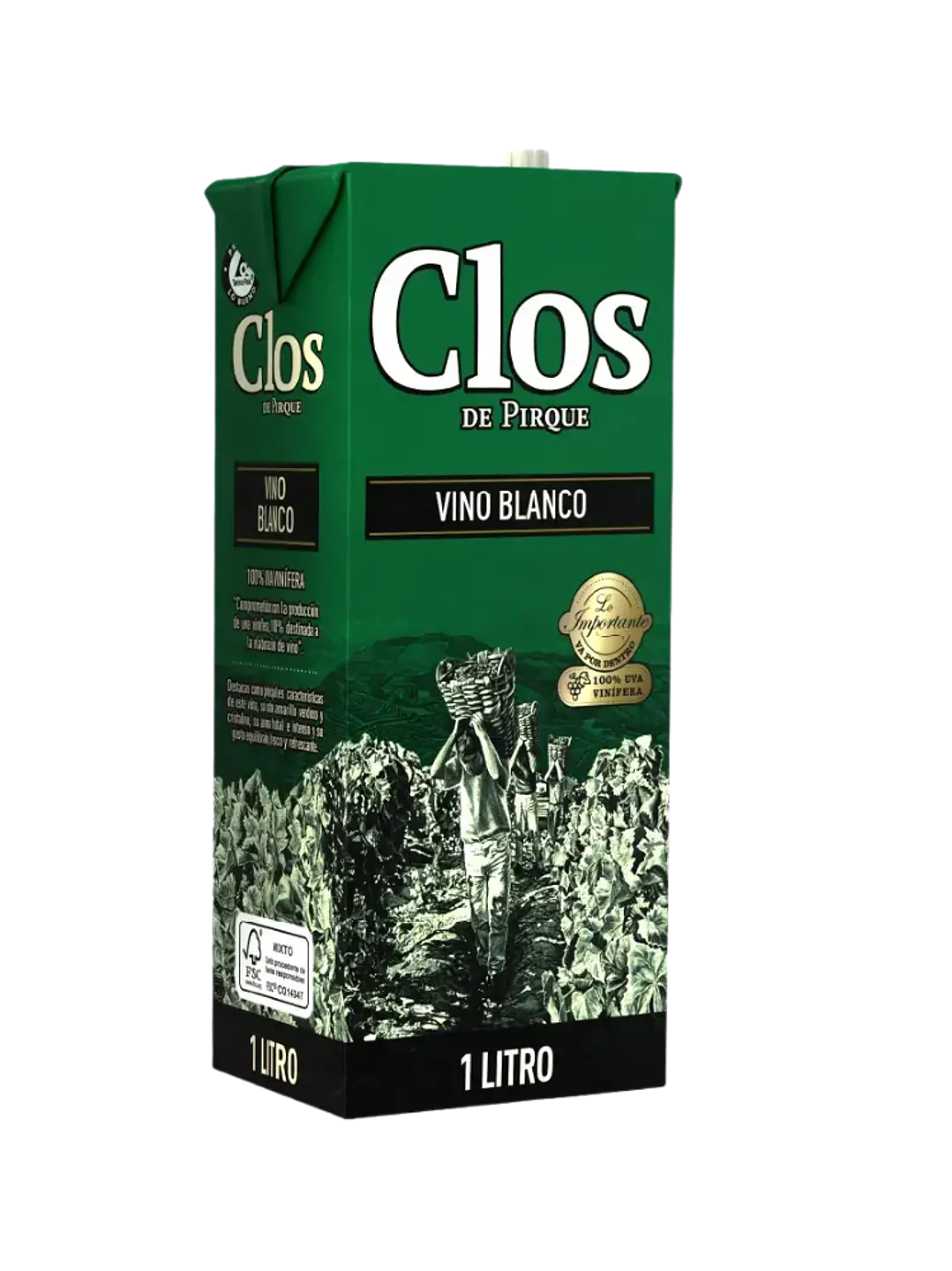 CLOS DE PIRQUE BLANCO TETRA 1 LT (CHILENO) 1