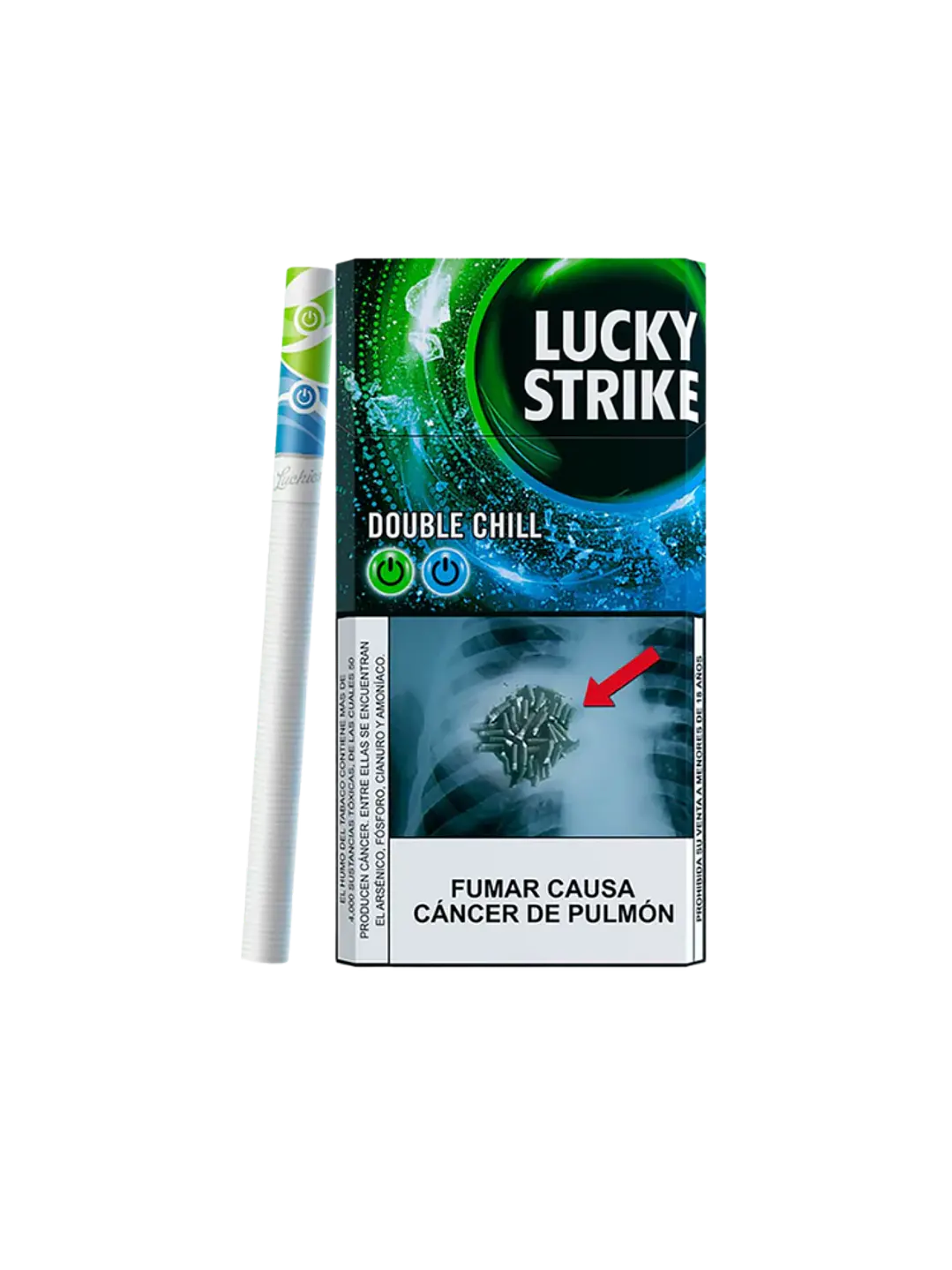 CAJETILLA LUCKY DOUBLE CHILL MENTA 1