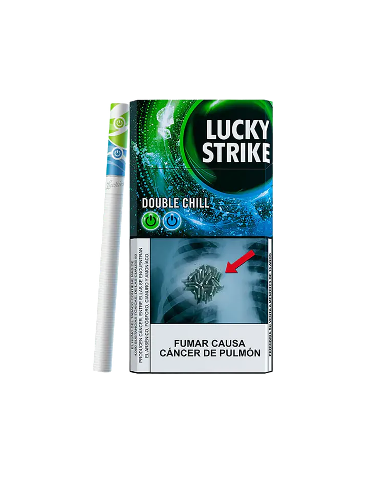 CAJETILLA LUCKY DOUBLE CHILL MENTA 1