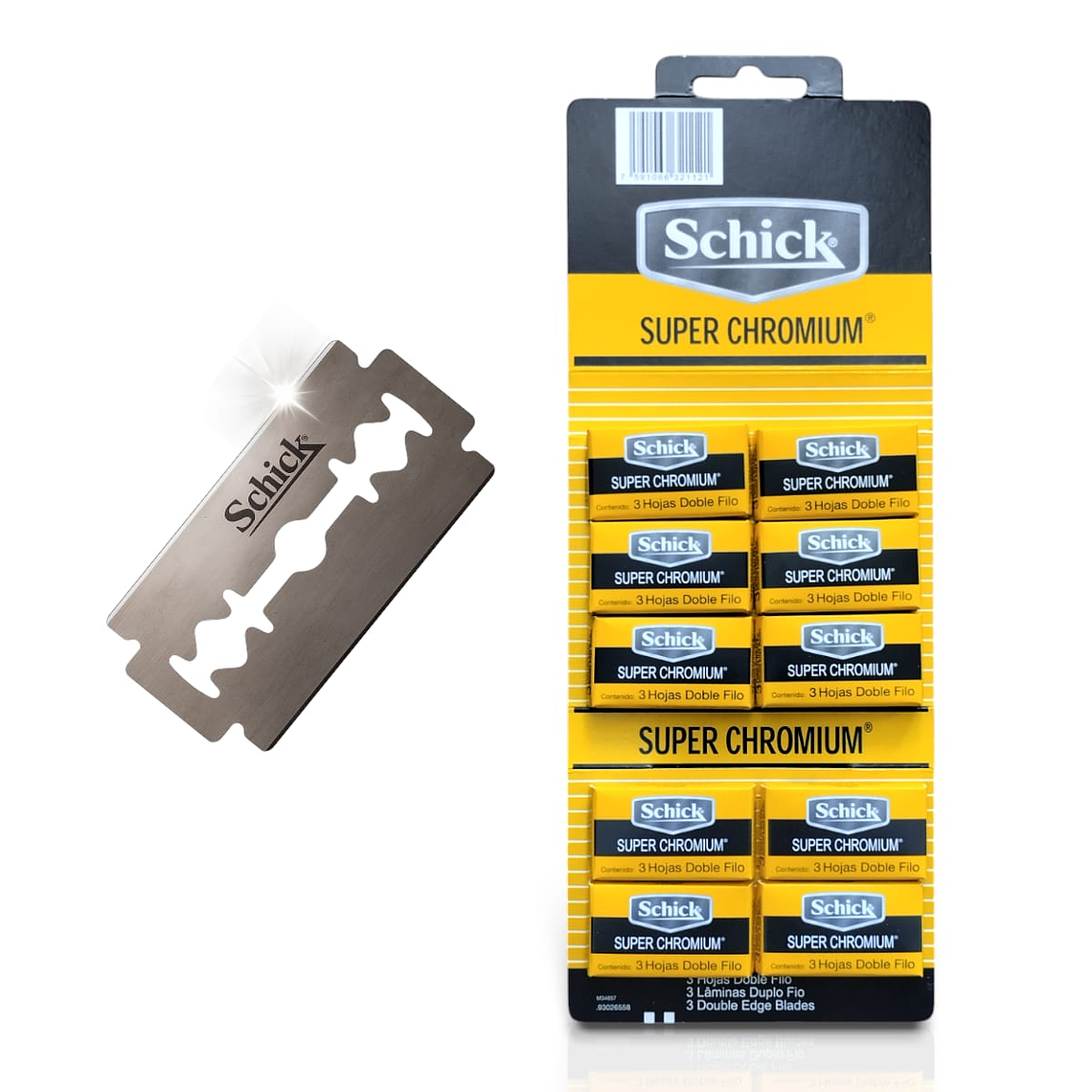 Cuchillas de Afeitar Schick Doble Filo para Barberia x 30 Hojas 1