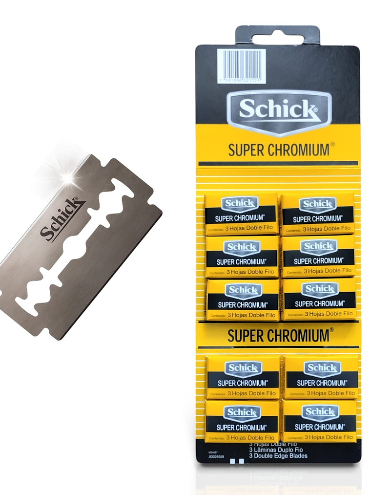 Cuchillas de Afeitar Schick Doble Filo para Barberia x 30 Hojas 1