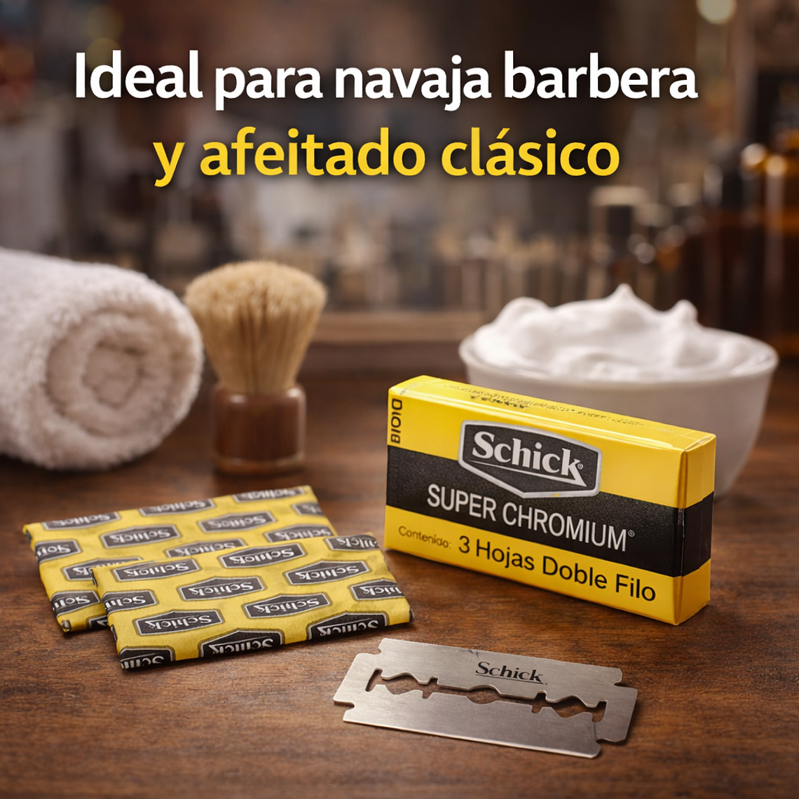 Cuchillas de Afeitar Schick Doble Filo para Barberia x 30 Hojas 4