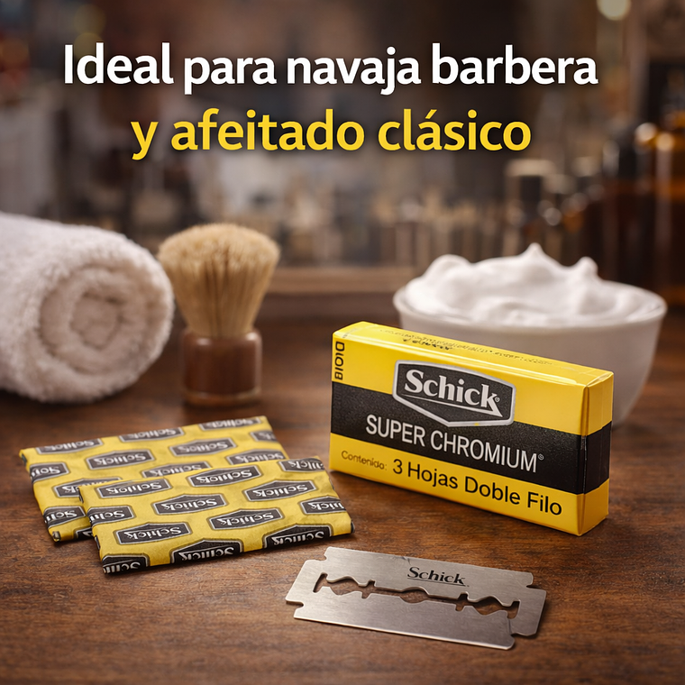 Cuchillas de Afeitar Schick Doble Filo para Barberia x 30 Hojas 4