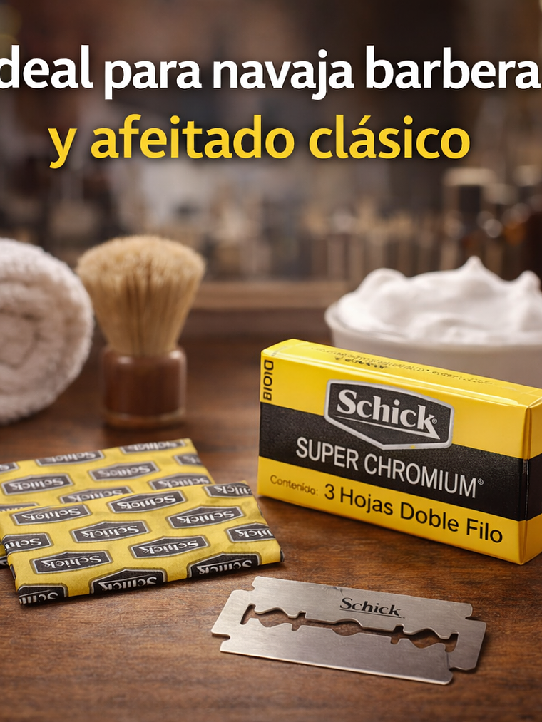 Cuchillas de Afeitar Schick Doble Filo para Barberia x 30 Hojas 4