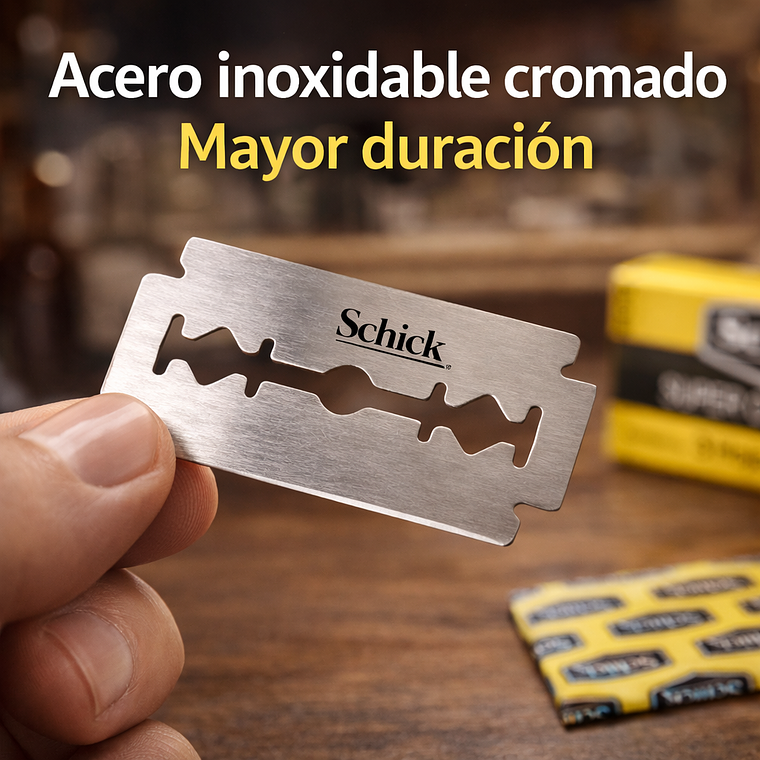 Cuchillas de Afeitar Schick Doble Filo para Barberia x 30 Hojas 6