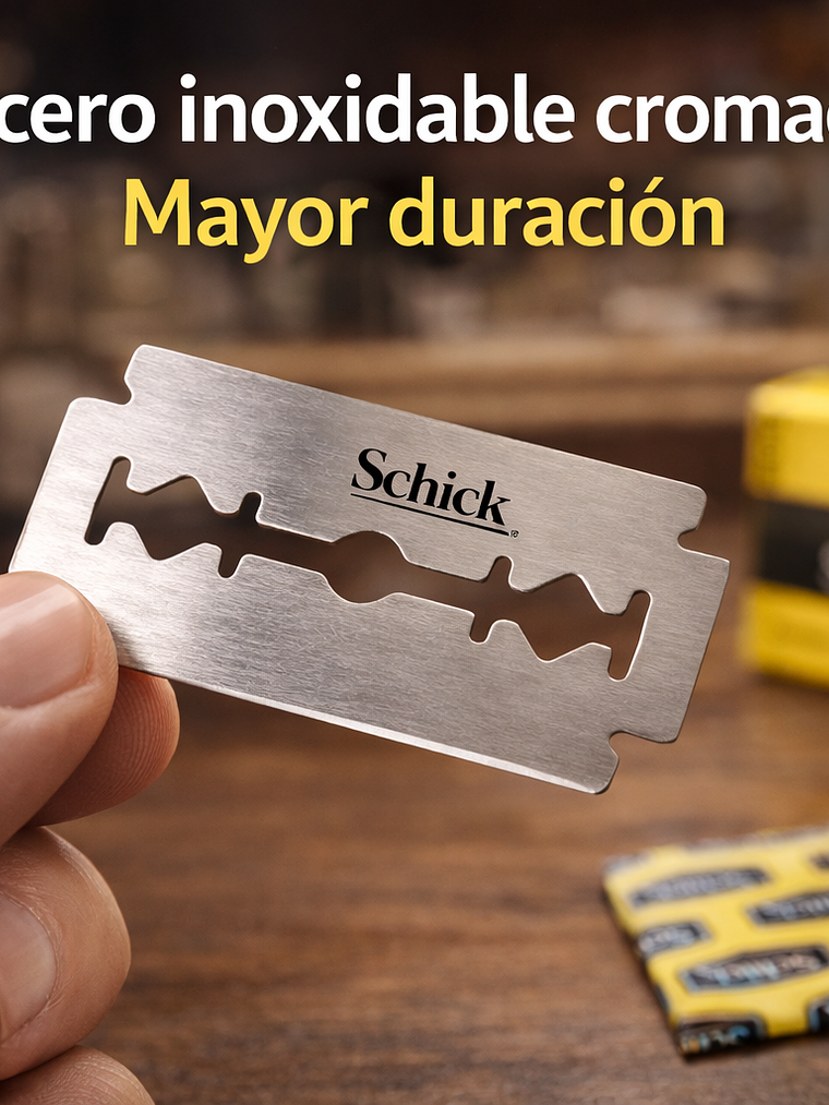 Cuchillas de Afeitar Schick Doble Filo para Barberia x 30 Hojas 6