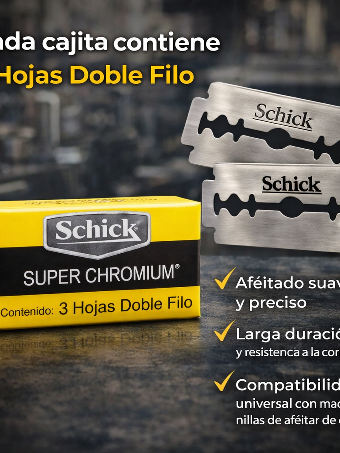 Cuchillas de Afeitar Schick Doble Filo para Barberia x 30 Hojas 7