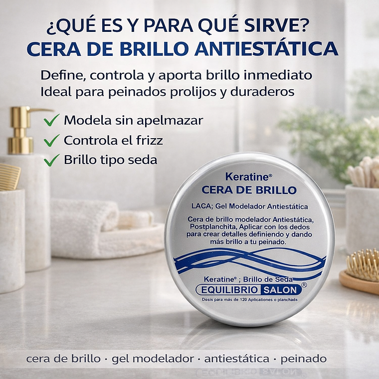 Cera Cabello Hombre Brillante Modelador Antiestática 120g 2