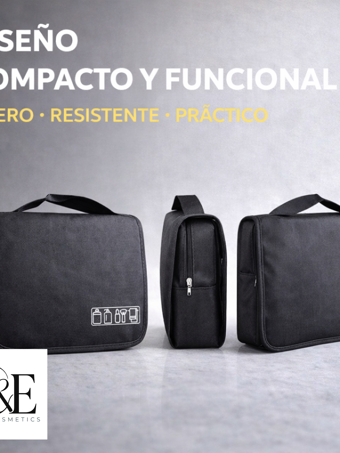 Neceser Organizador De Viaje Impermeable Unisex, Resistente 3