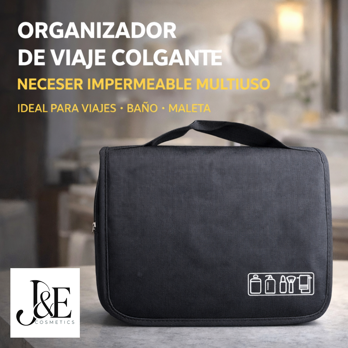 Neceser Organizador De Viaje Impermeable Unisex, Resistente 7