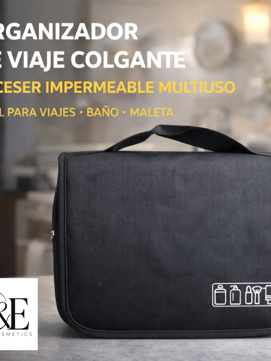 Neceser Organizador De Viaje Impermeable Unisex, Resistente 7