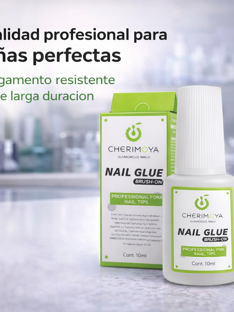 Pegamento Para Uñas Postizas Cherimoya 10 Ml Larga Duración 5