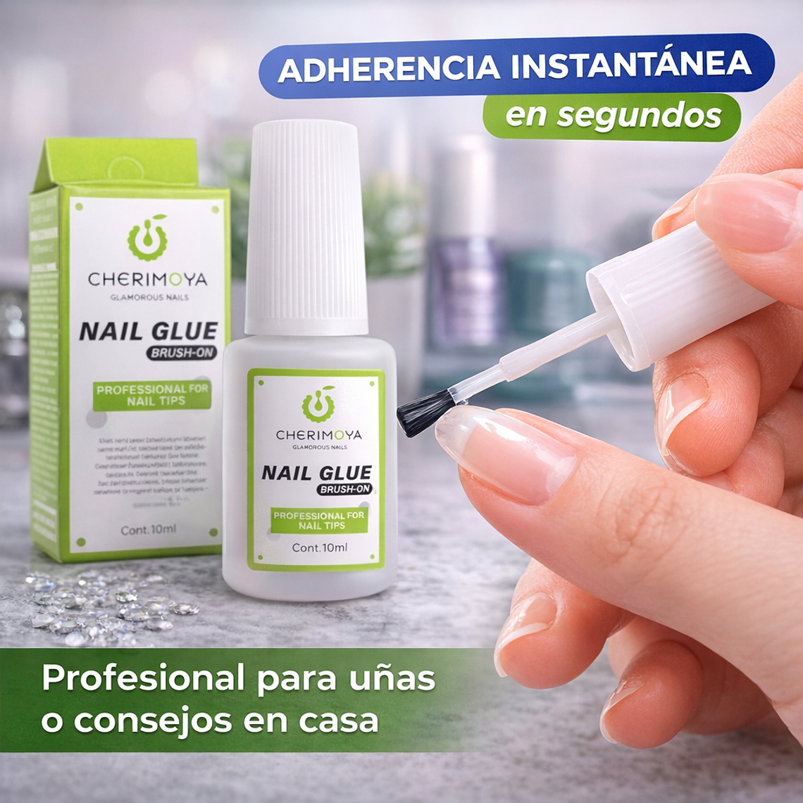 Pegamento Para Uñas Postizas Cherimoya 10 Ml Larga Duración 6