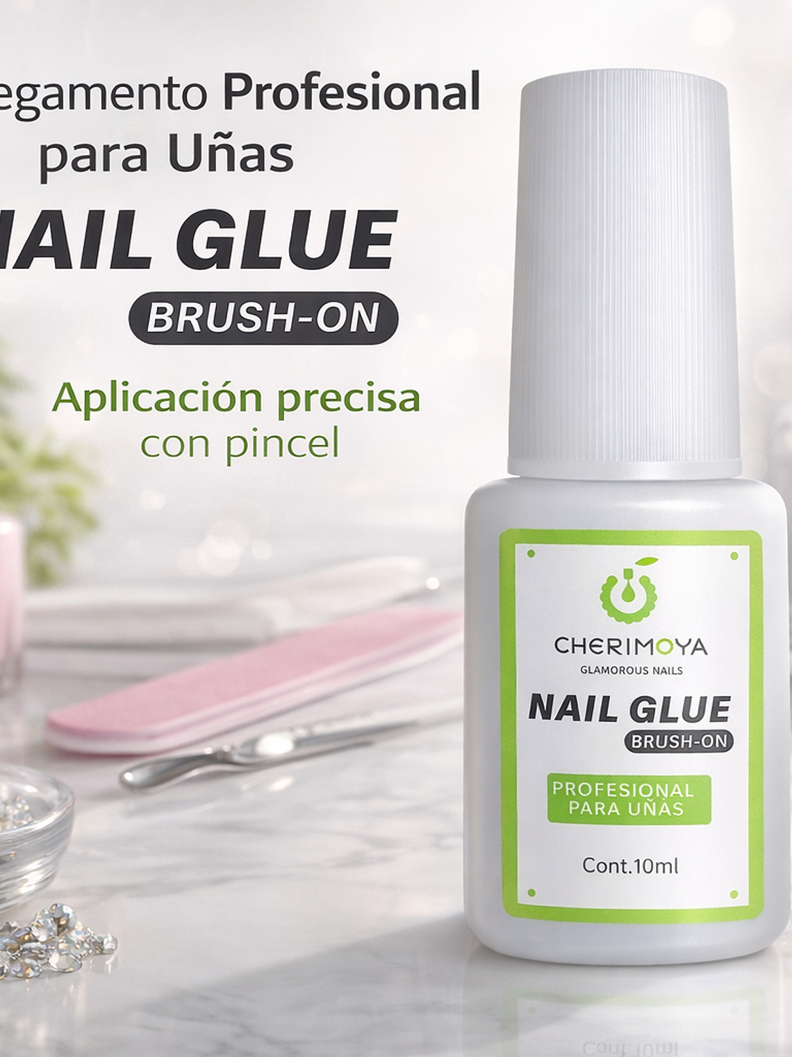 Pegamento Para Uñas Postizas Cherimoya 10 Ml Larga Duración 7
