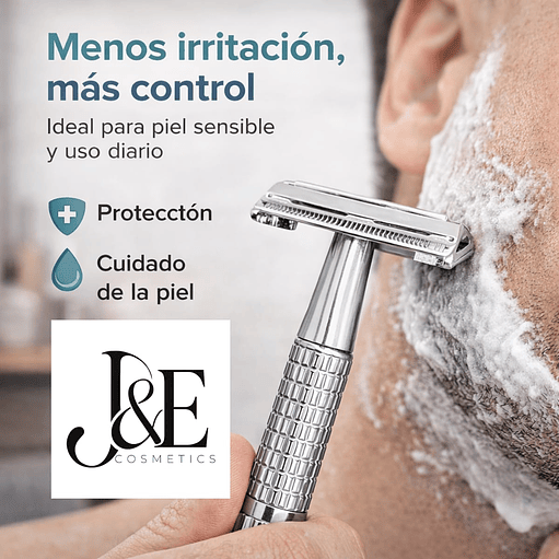 Navaja Afeitar Hombre Clásica + 6 Cuchillas Shick Doble Filo 5