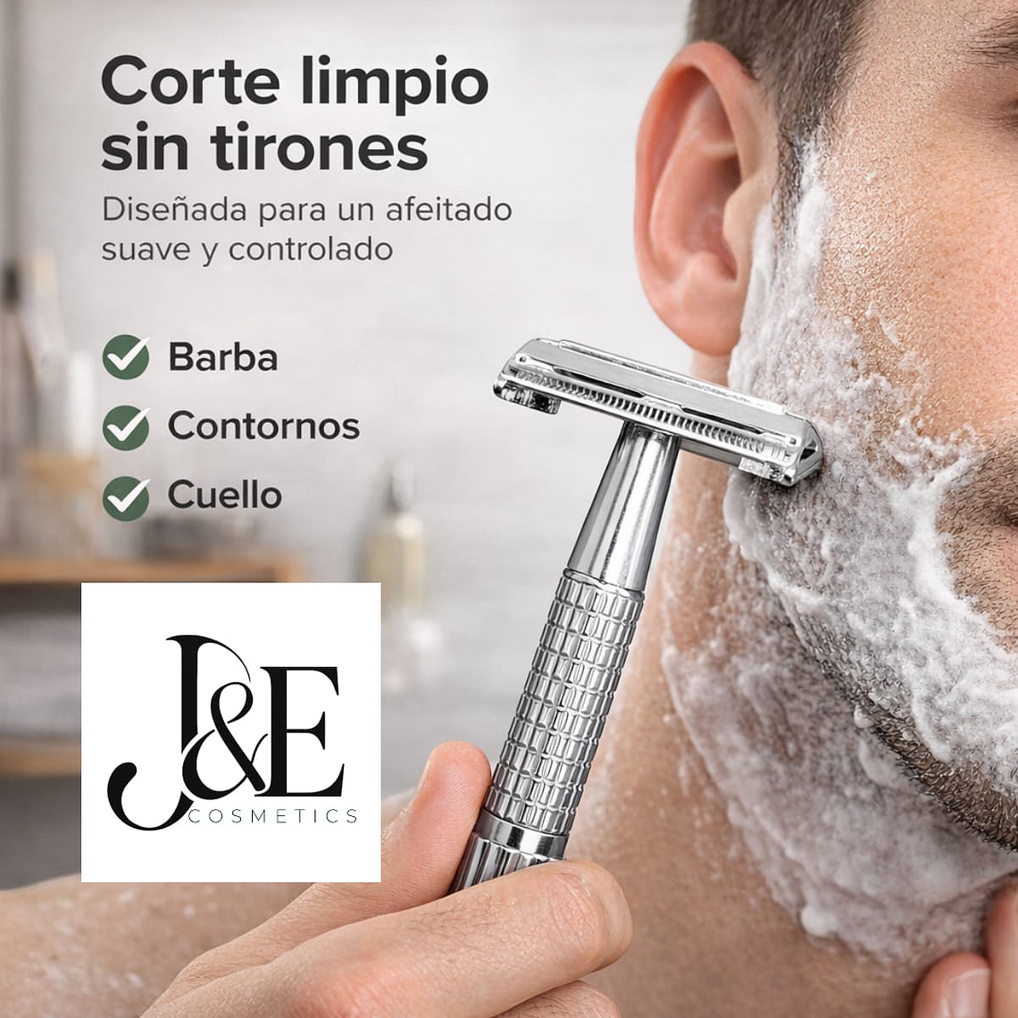 Navaja Afeitar Hombre Clásica + 6 Cuchillas Shick Doble Filo 7