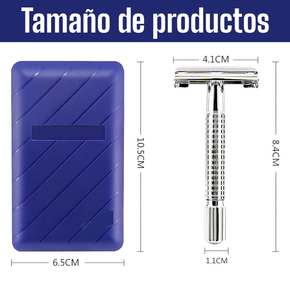 Navaja Afeitar Hombre Clásica + 6 Cuchillas Shick Doble Filo 8