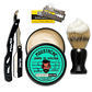 Kit Afeitado Clásico Navaja de Barba Jabón Hisopo Cuchillas - Miniatura 1