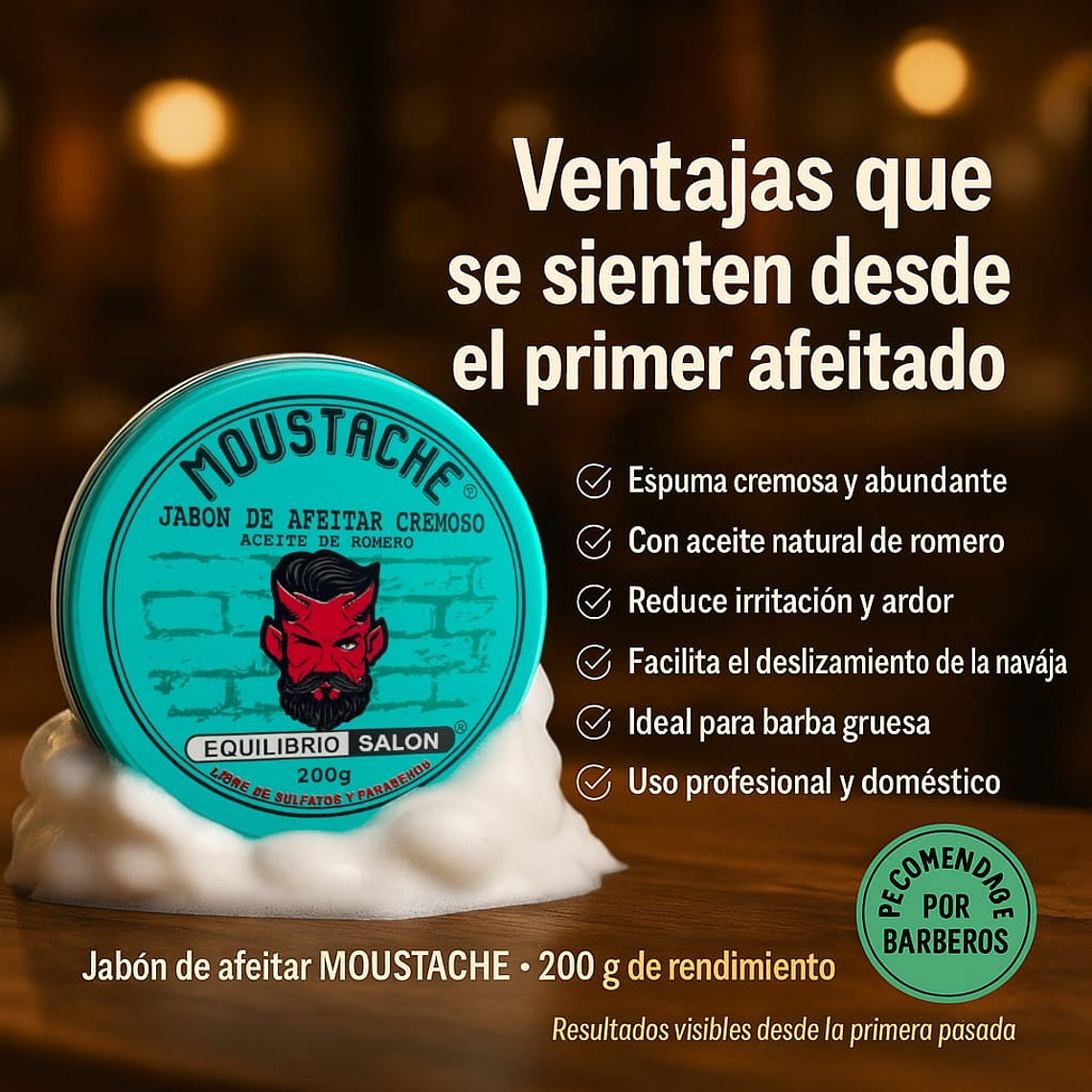 Kit Afeitado Clásico Navaja de Barba Jabón Hisopo Cuchillas 10