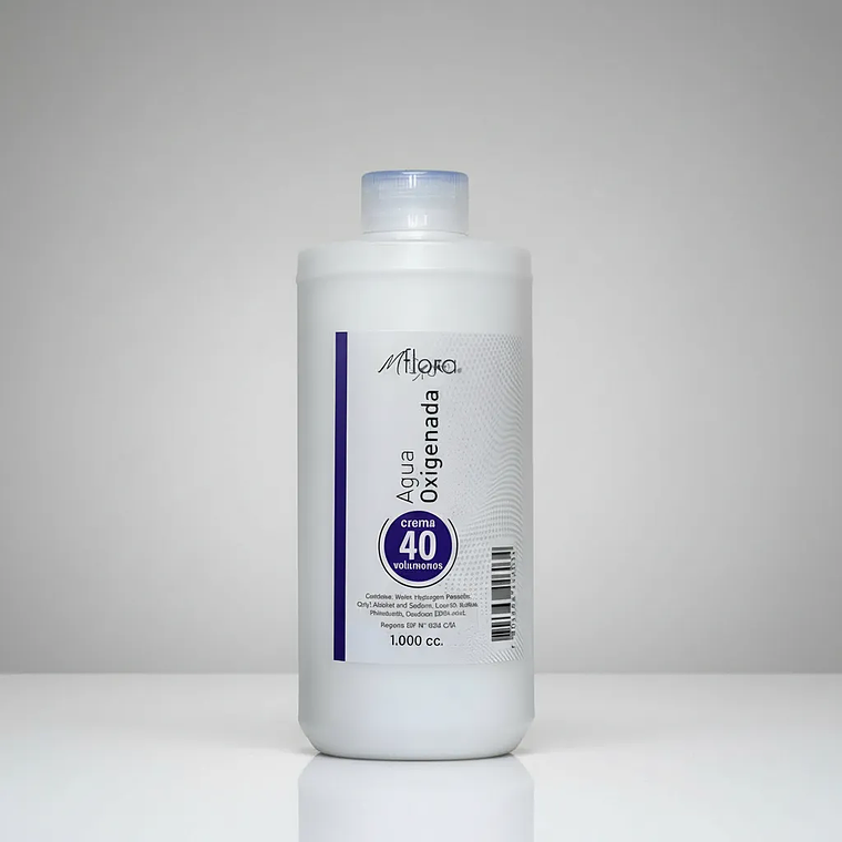 Agua Oxigenada Crema 40 Volúmenes Para Cabello Mflora 1000ml 1