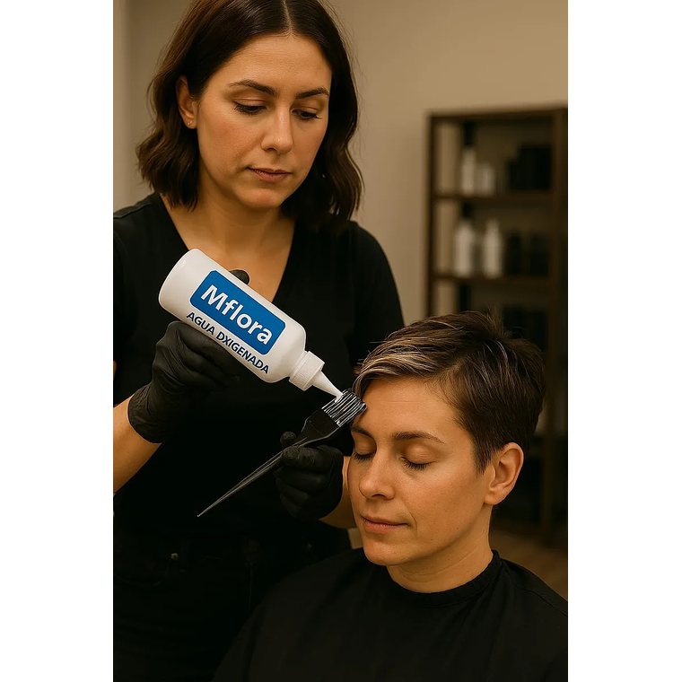 Agua Oxigenada Crema 40 Volúmenes Para Cabello Mflora 1000ml 2