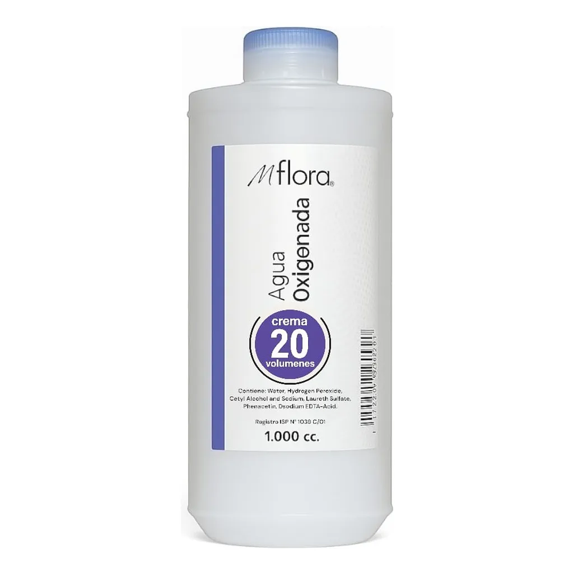 Agua Oxigenada Crema 20 Volúmenes Para Cabello Mflora 1000ml 1