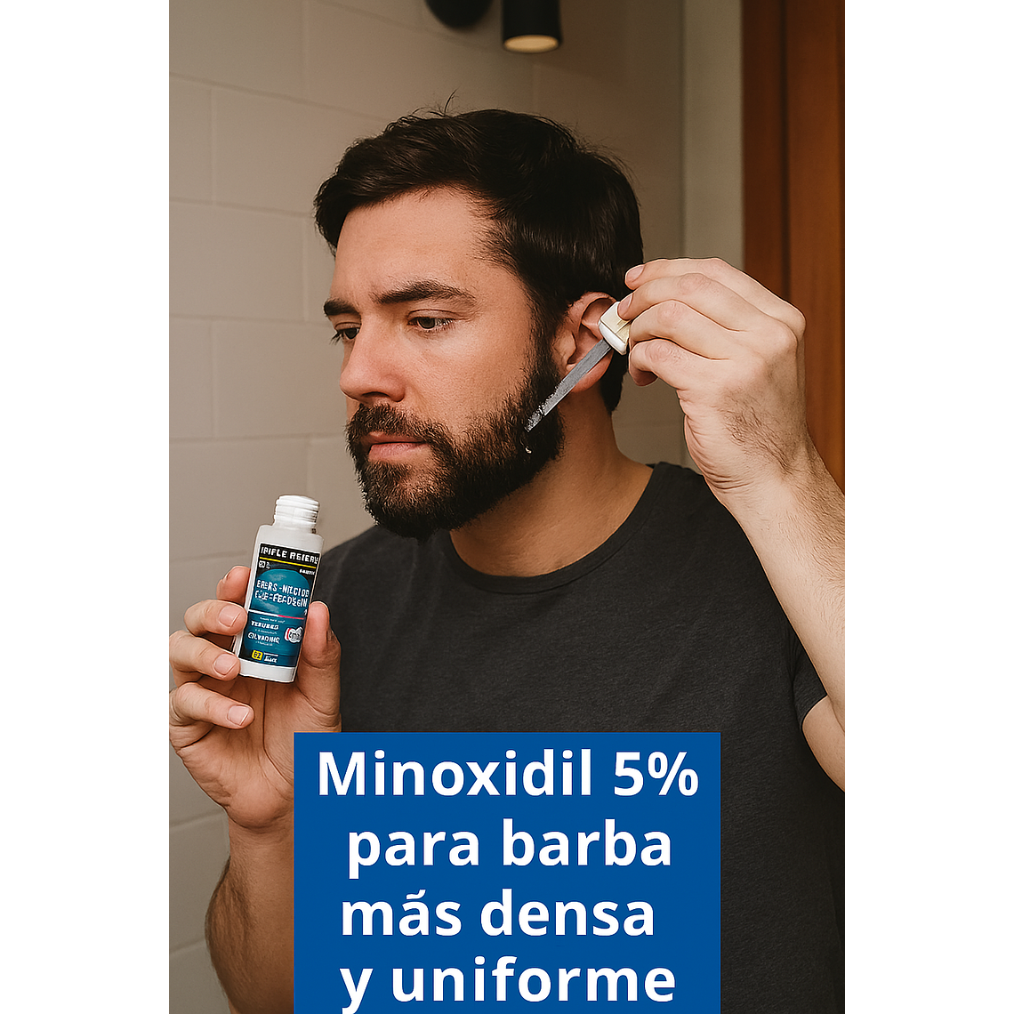 Minoxidil Kirkland + Dermarroller Crecimiento de Barba y Cabello tratamiento 1 Mes 60 ML 7