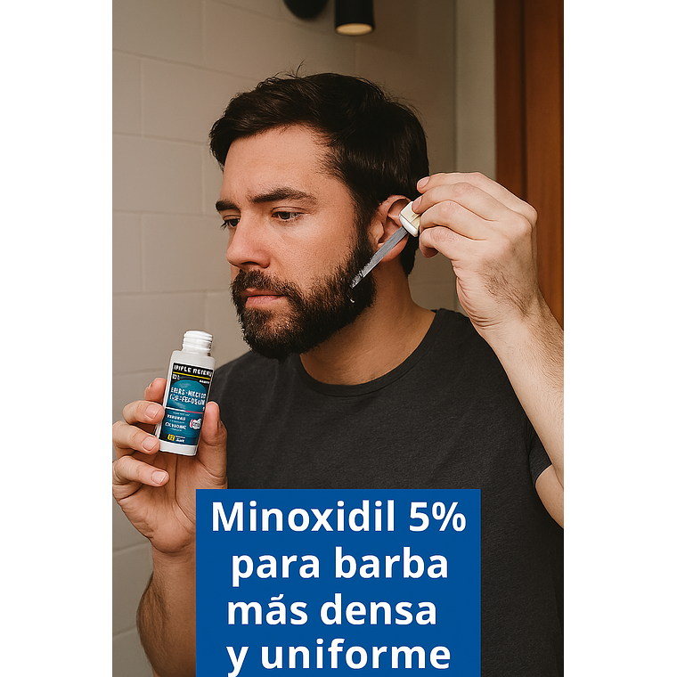 Minoxidil Kirkland + Dermarroller Crecimiento de Barba y Cabello tratamiento 1 Mes 60 ML 7
