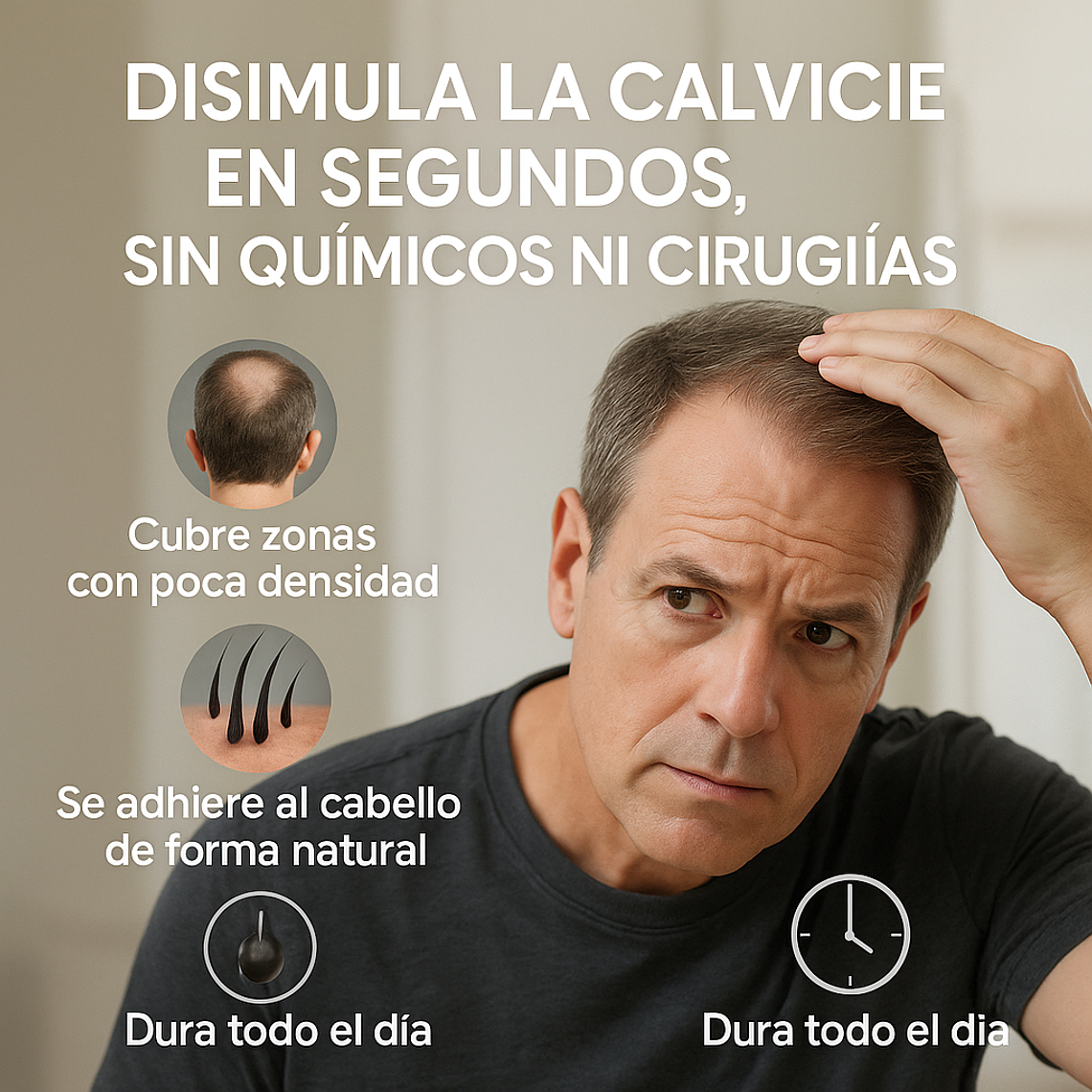 Fibra Capilar Nano Hair Cabello Instantaneo Recarga Negro 50g X 2 5