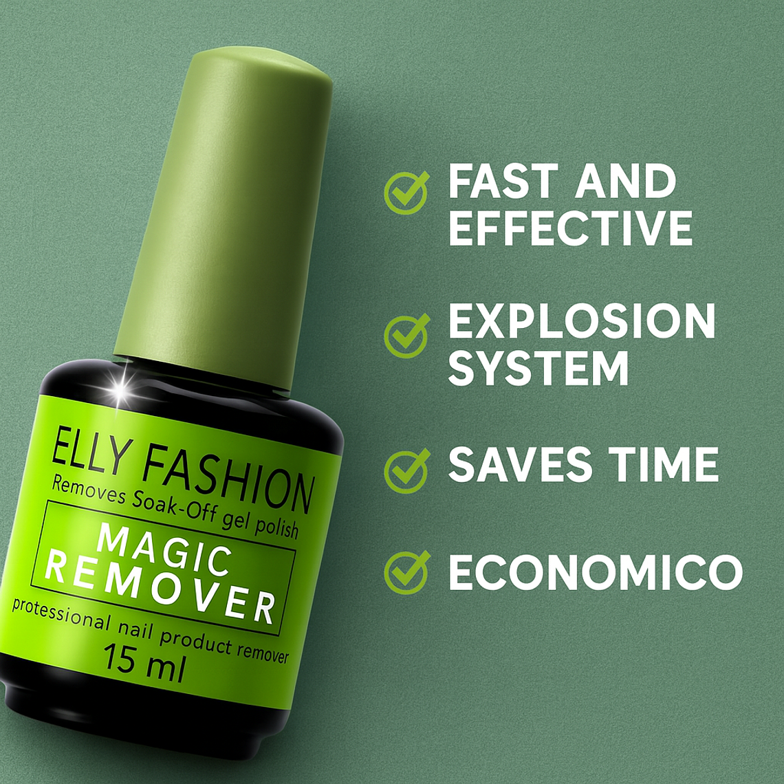 Removedor Esmalte Permanente Gel Uv Mágico Sin Acetona 15ml 8