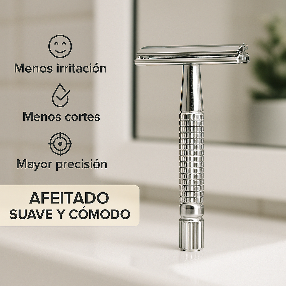 Navaja Afeitar Jabón Hisopo Hojas Kit Barbero Porta Navajas 6