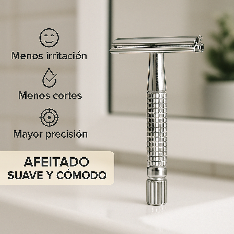 Navaja Afeitar Jabón Hisopo Hojas Kit Barbero Porta Navajas 6