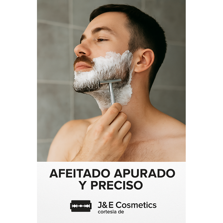 Navaja Afeitar Jabón Hisopo Hojas Kit Barbero Porta Navajas 7