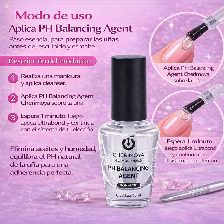 Kit Top Coat Base Coat Ph Balance Y Ultrabond Esmaltado Gel 5