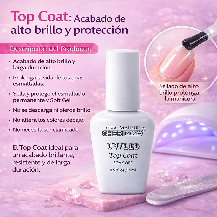 Kit Top Coat Base Coat Ph Balance Y Ultrabond Esmaltado Gel 6