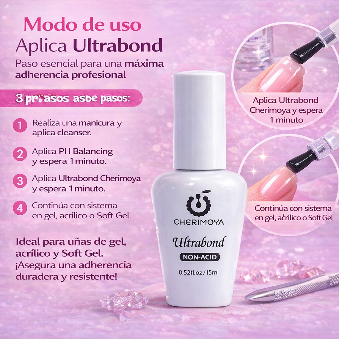 Kit Top Coat Base Coat Ph Balance Y Ultrabond Esmaltado Gel 7
