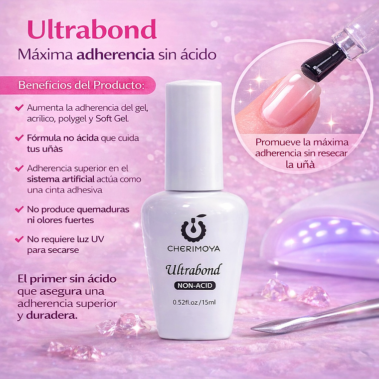 Kit Top Coat Base Coat Ph Balance Y Ultrabond Esmaltado Gel 9