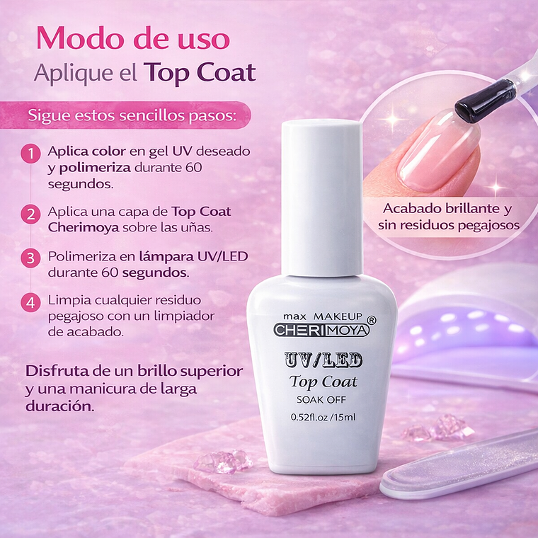 Kit Top Coat Base Coat Ph Balance Y Ultrabond Esmaltado Gel 10